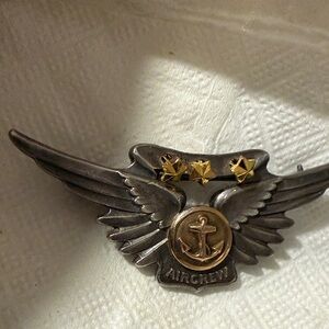 Amico US Marine Corps Combat Aircrew Sterling Silver Pin